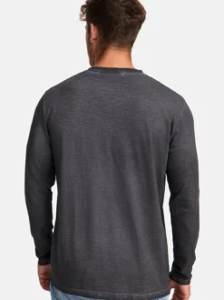 Indicode Herren Langarmshirt - INKilsone in anthrazit grau