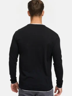 Indicode Herren Langarmshirt - INColeson in schwarz