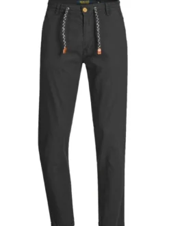 Indicode Herren Leinenhose - Veneto in schwarz