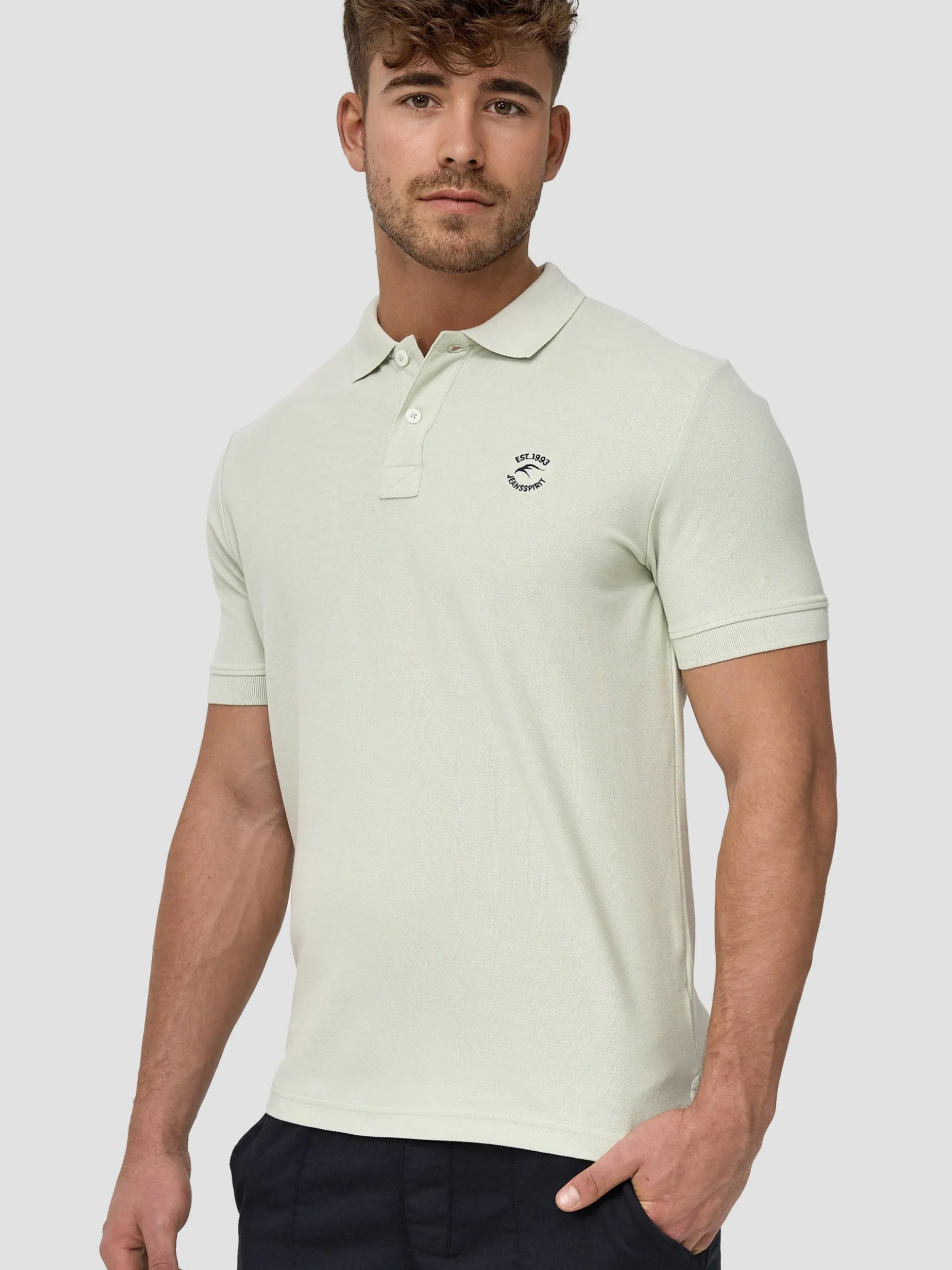 Indicode Herren Poloshirt - Wadim in mint gelb