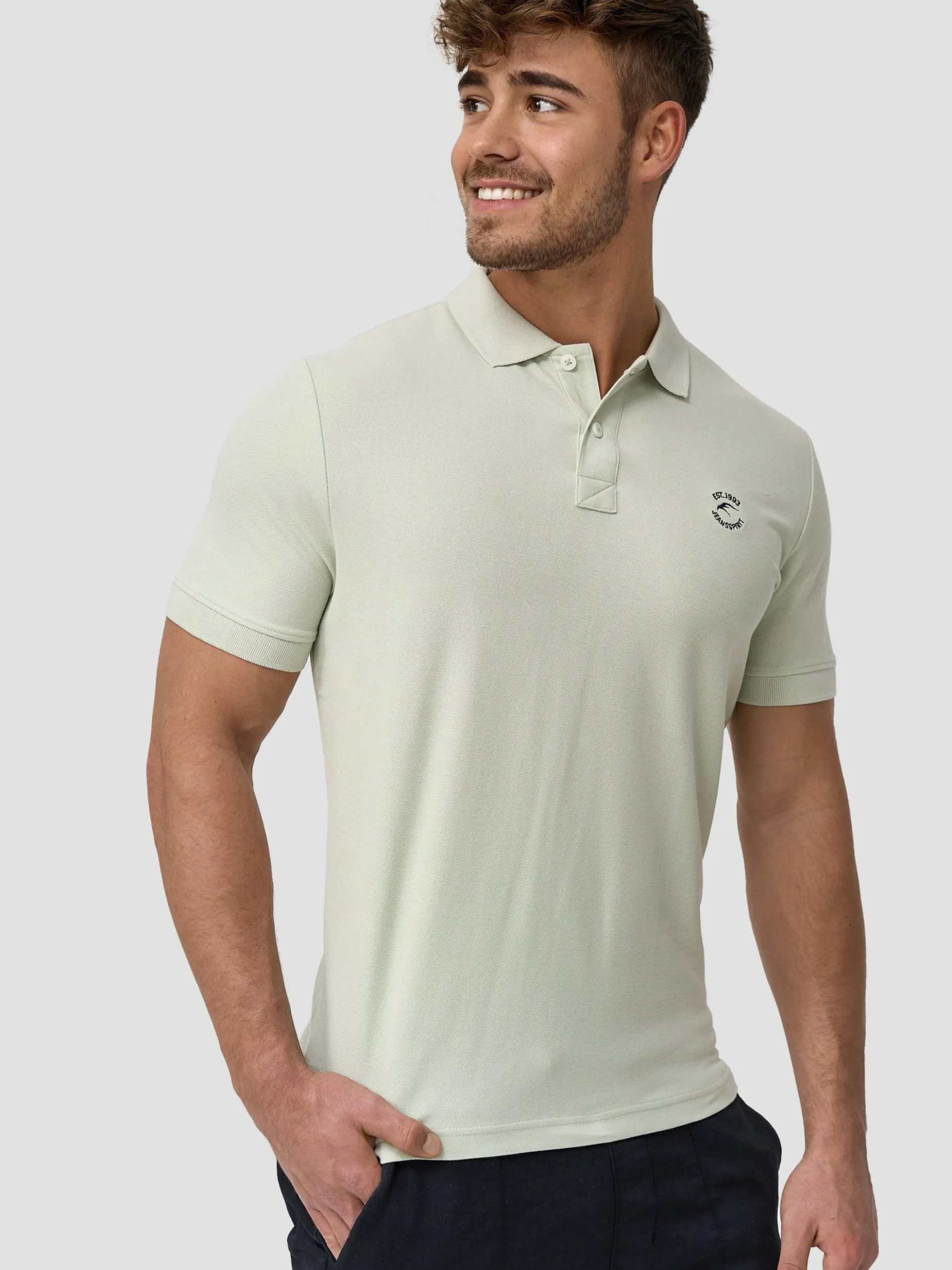 Indicode Herren Poloshirt - Wadim in mint gelb