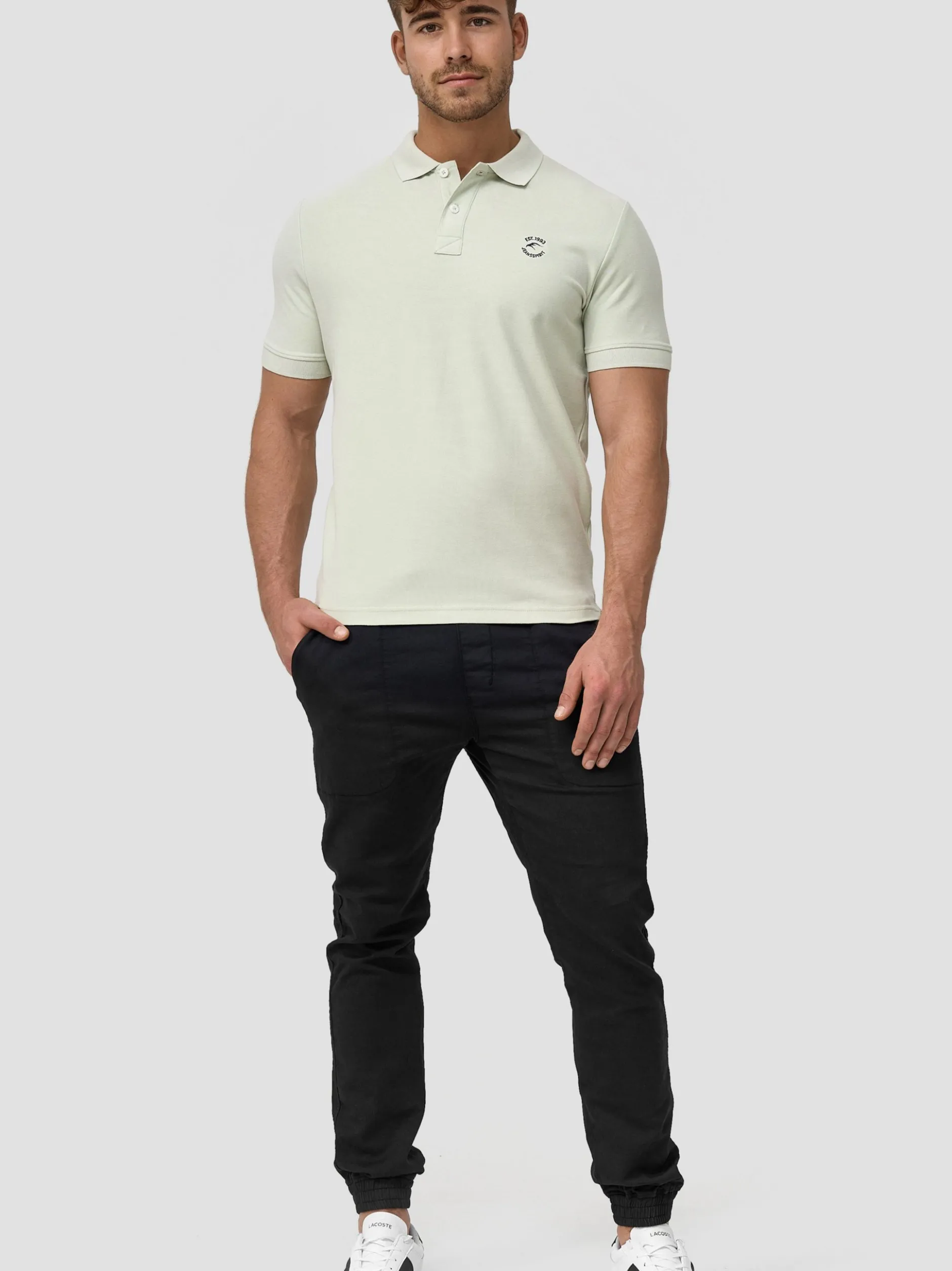 Indicode Herren Poloshirt - Wadim in mint gelb