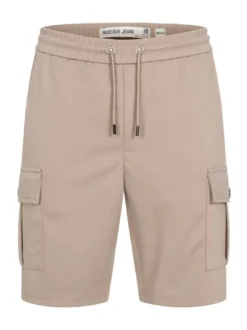Indicode Herren Shorts Cargo - INNezzo Cargo Shorts in taupe beige