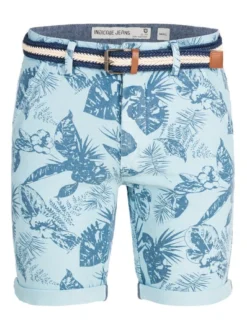 Indicode Herren Shorts Chino - Curtain in hellblau blau