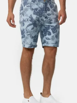 Indicode Herren Shorts Chino - Curtain in hellblau blau