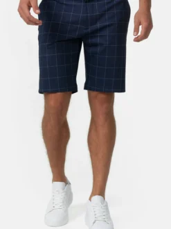 Indicode Herren Shorts Chino - Aalborg in marine blau