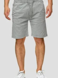 Indicode Herren Shorts Chino - Kelowna in hellgrau grau