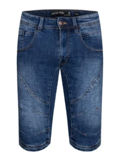 Indicode Herren Shorts Jeans - Leon in blau denim
