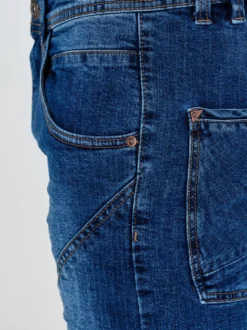 Indicode Herren Shorts Jeans - Leon in blau denim