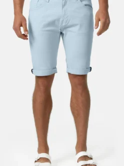 Indicode Herren Shorts Jeans - Villeurbanne in hellblau blau