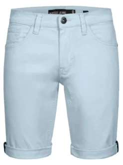 Indicode Herren Shorts Jeans - Villeurbanne in hellblau blau