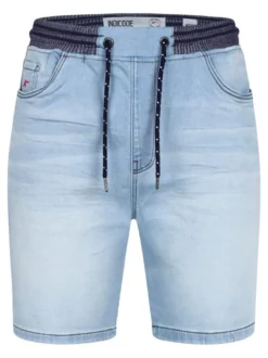 Indicode Herren Shorts Jeans - Ettore in blau blue stone
