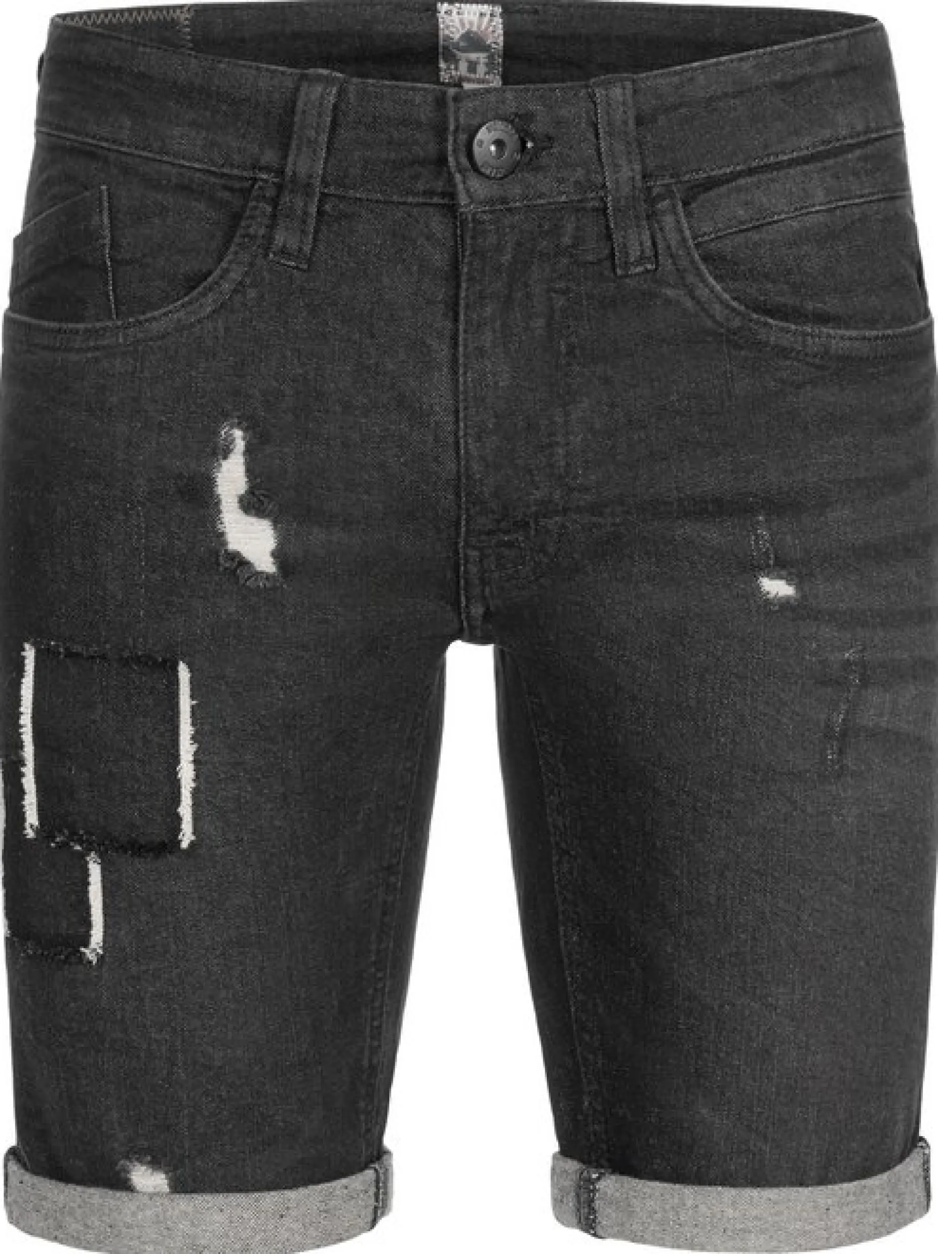 Indicode Herren Shorts Jeans - Roberts in schwarz