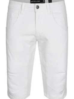Indicode Herren Shorts Jeans - Leon in weiß
