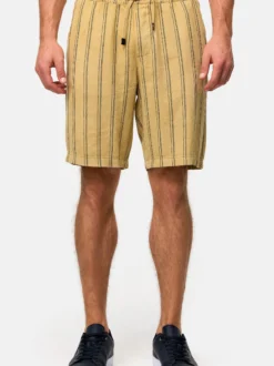 Indicode Herren Shorts Leinen - INBallo in gelb beige