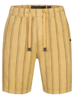 Indicode Herren Shorts Leinen - INBallo in gelb beige