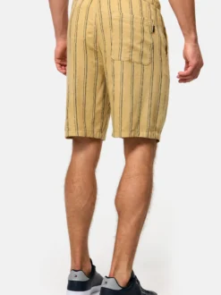 Indicode Herren Shorts Leinen - INBallo in gelb beige