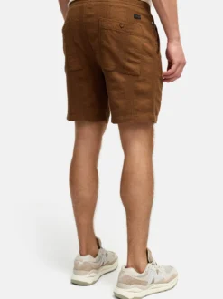 Indicode Herren Shorts Leinen - INPop in vanille braun
