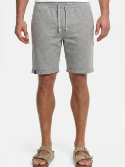 Indicode Herren Shorts Sweat - Aldrich in hellgrau