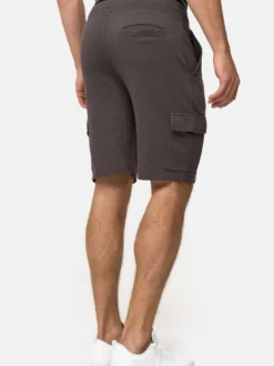 Indicode Herren Shorts Sweat - White Rock in anthrazit