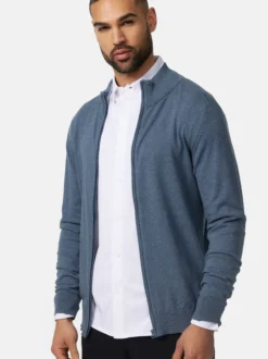 Indicode Herren Strickjacke - Lau in hellblau blau
