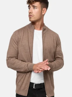 Indicode Herren Strickjacke - Lau in beige