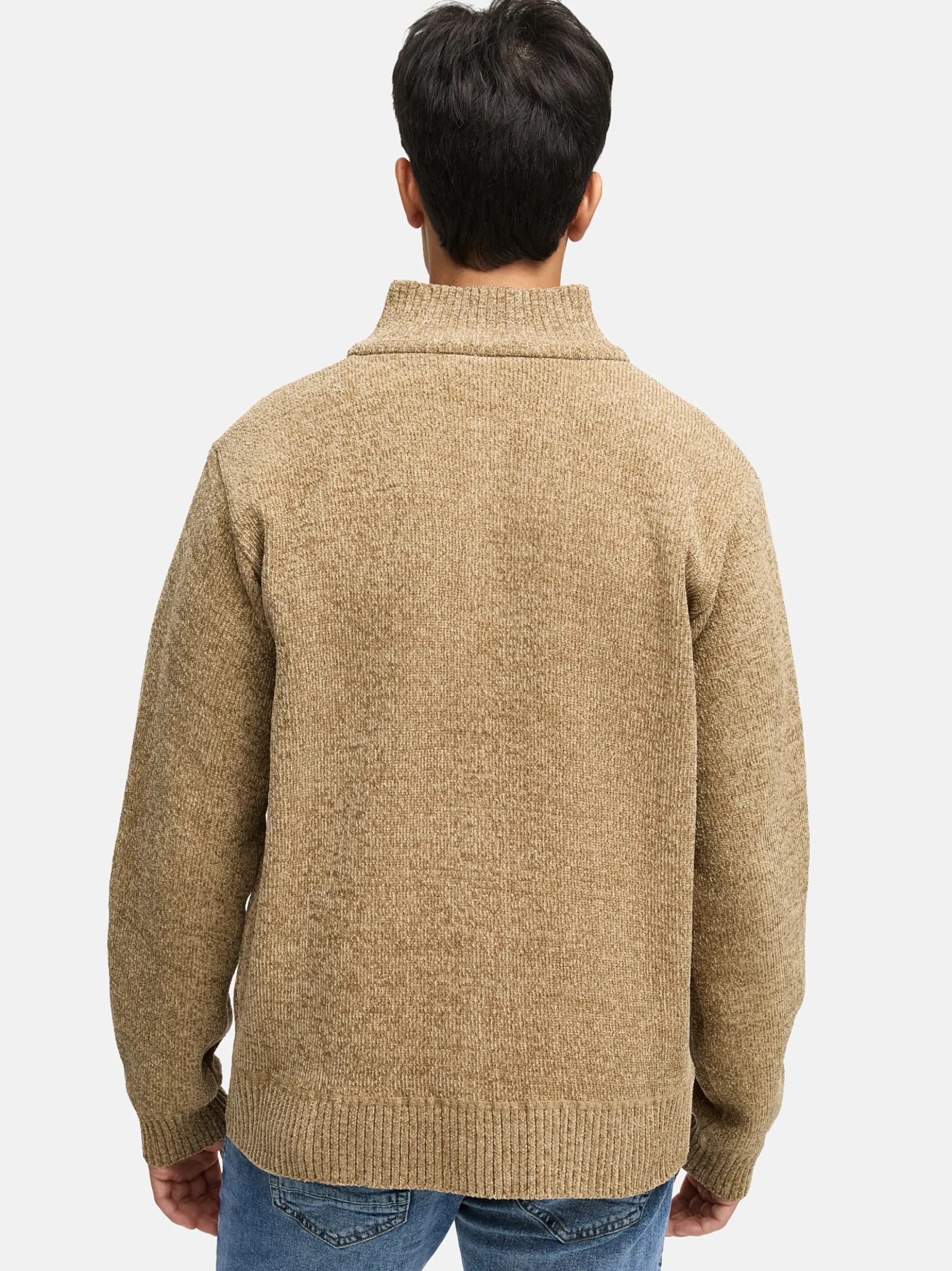 Indicode Herren Strickjacke - INFilion in beige sand