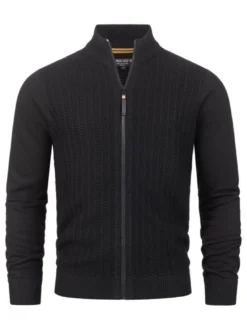 Indicode Herren Strickjacke - INCason in schwarz
