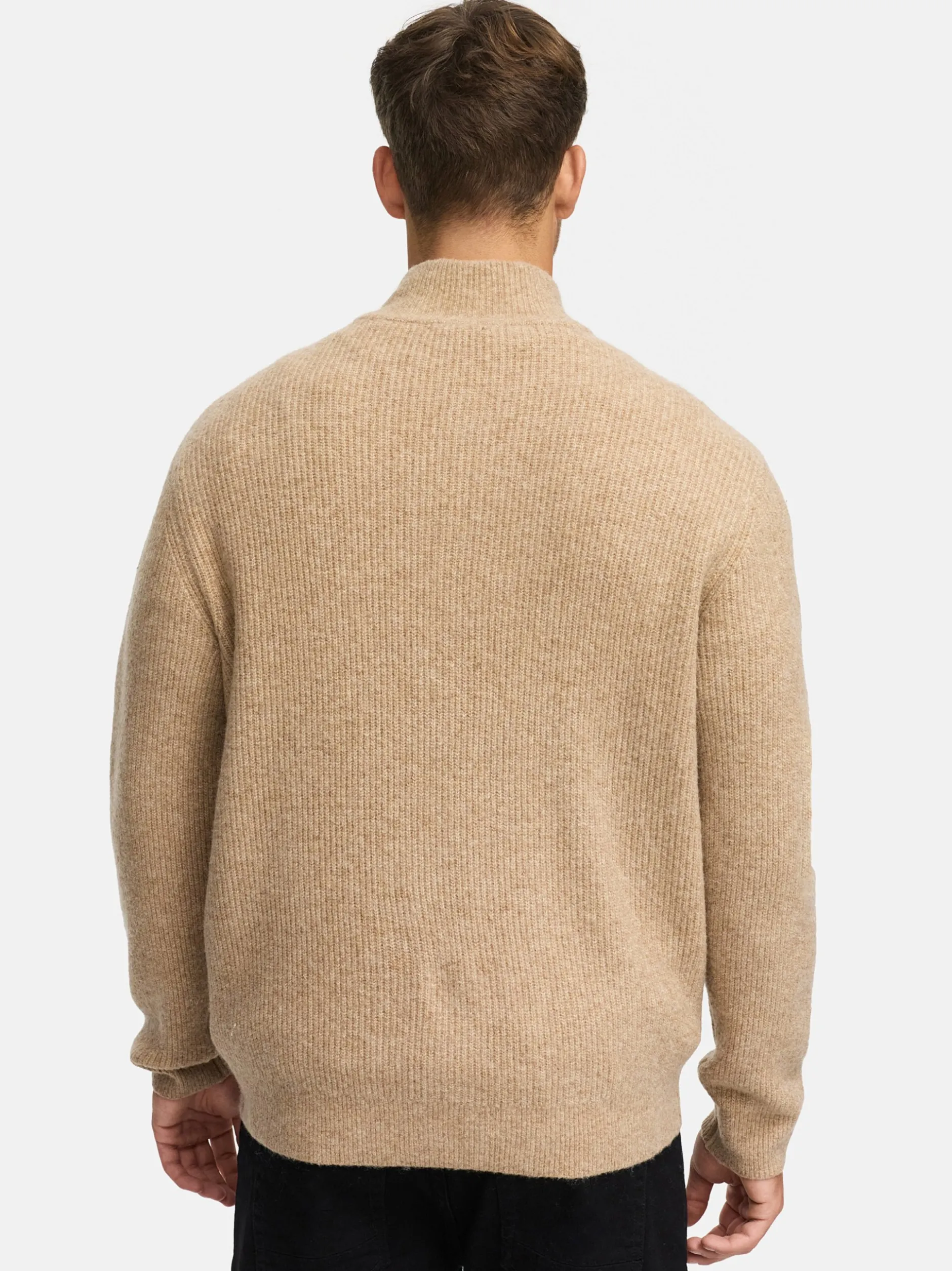 Indicode Herren Strickjacke - INPeace Cardigan in beige