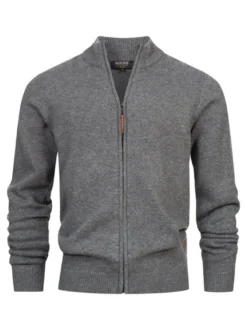 Indicode Herren Strickjacke - INMargous Cardigan in anthrazit