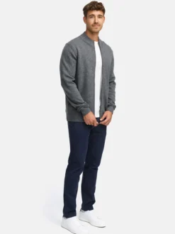 Indicode Herren Strickjacke - INMargous Cardigan in anthrazit