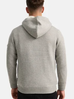 Indicode Herren Strickjacke - INRandolph in hellgrau grau