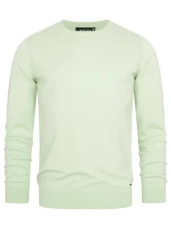 Indicode Herren Strickpullover - Gamal in mint gelb