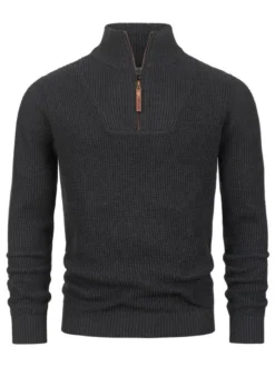 Indicode Herren Strickpullover - INYassip in anthrazit