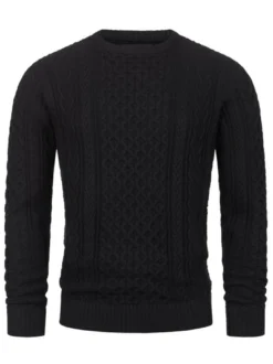 Indicode Herren Strickpullover - INBellin in schwarz