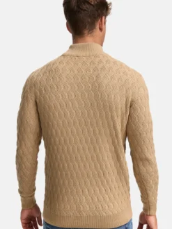 Indicode Herren Strickpullover - INAlpha in beige sand