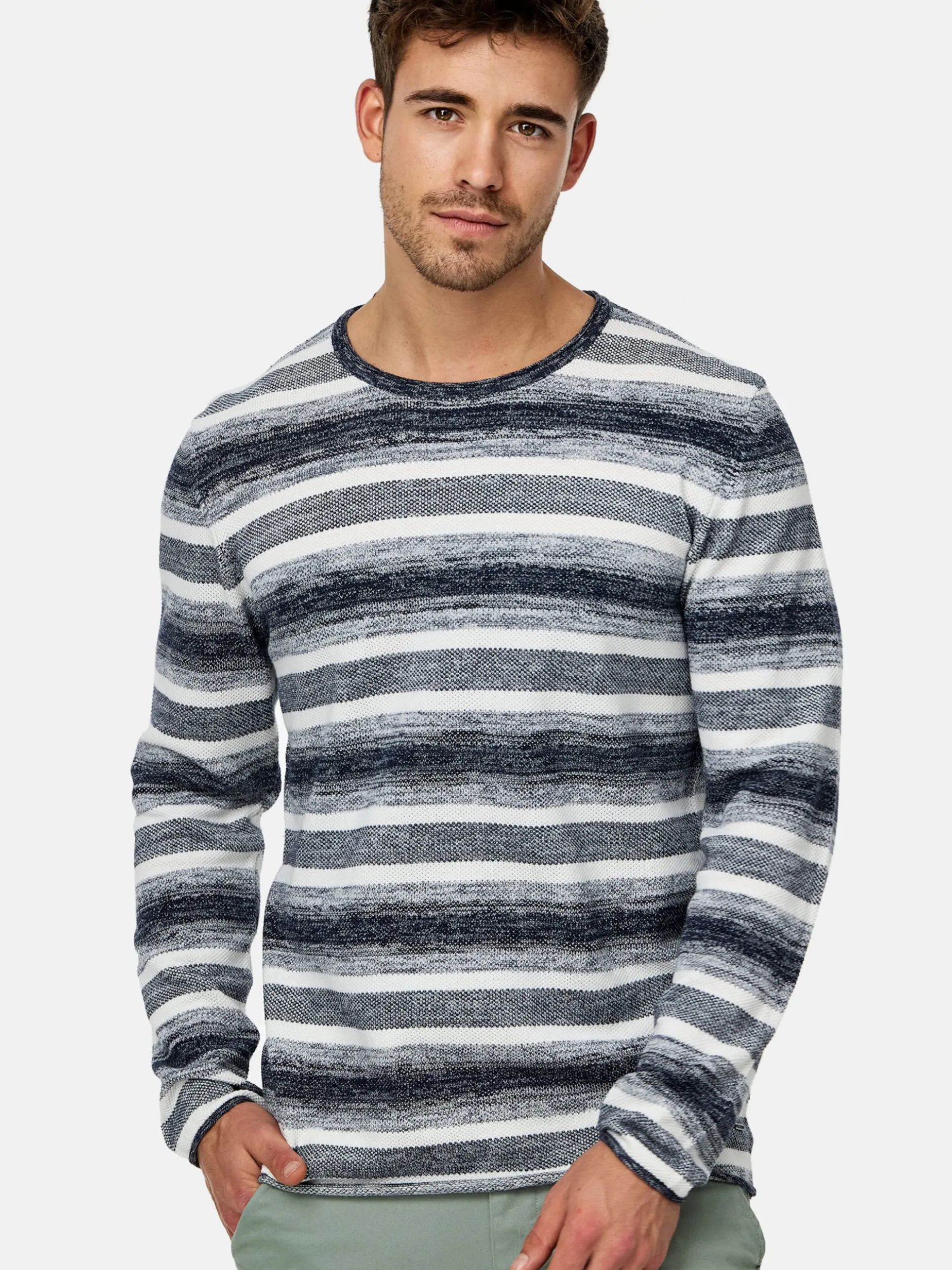 Indicode Herren Strickpullover - INManfred in marine