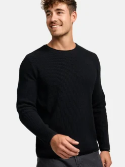 Indicode Herren Strickpullover - INPetri in schwarz