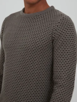 Indicode Herren Strickpullover - IDCoppler in grau