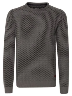 Indicode Herren Strickpullover - IDCoppler in grau