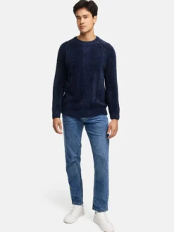 Indicode Herren Strickpullover - INOlio in blau