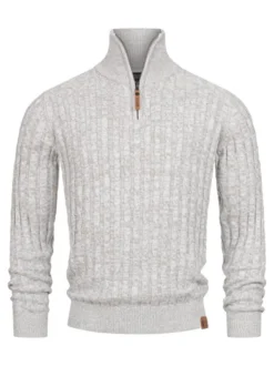 Indicode Herren Strickpullover - INHector in weiß