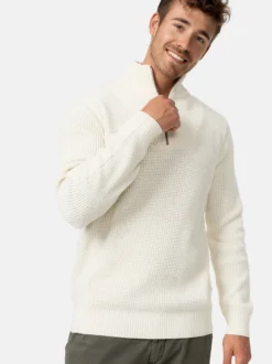 Indicode Herren Strickpullover - INYassip in vanille weiß