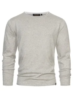 Indicode Herren Strickpullover - INCooper in grau marine