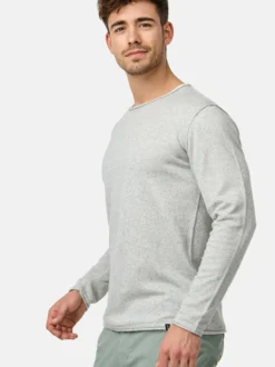 Indicode Herren Strickpullover - INCooper in grau marine