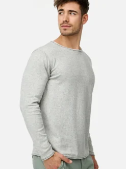 Indicode Herren Strickpullover - INCooper in grau marine