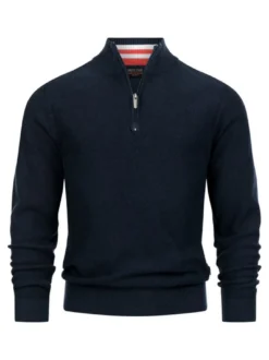 Indicode Herren Strickpullover - INBull in blau