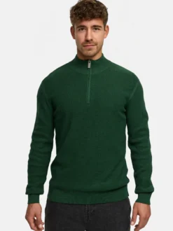 Indicode Herren Strickpullover - INBull in grün