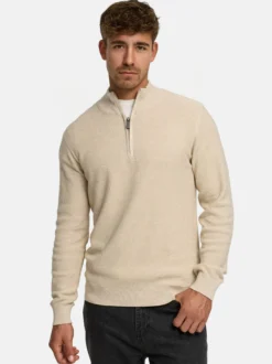 Indicode Herren Strickpullover - INBull in beige sand