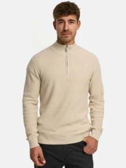 Indicode Herren Strickpullover - INBull in beige sand